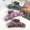 Pinza para el pelo ovalada de alta gama con diseño de salpicaduras de tinta, para recogidos en la parte trasera de la cabeza, accesorio versátil para salir