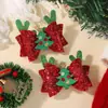 Conjunto de Presilhas de Cabelo de Natal Mais Vendido Transfronteiriço Laço de Festa Glitter Grandes Galhos Acessórios de Cabelo para Crianças 4765