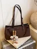 Bolsa Casual Elegante Simples Estilo Coreano 2025 Nova Moda Bolsa de Ombro para o Dia a Dia Grande Capacidade Cor Pura Bolsa Messenger de Axila