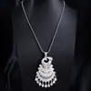 Cadena de Suéter Estilo Étnico con Borlas de Gota de Agua, Collar de Pavo Real y Fénix, Souvenirs Turísticos, Joyería Étnica Miao y Yi al por Mayor