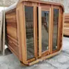 Sauna Exterior Espacio para el Hogar Almacén Madera Iones Negativos Barra de Oxígeno Multiusuario Móvil Tomalina Khan Caja de Vapor