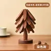 Muñeco de Nieve Árbol de Navidad Esterilla Aislante Mesa de Comedor Adornos de Gama Alta Creativo Madera Maciza Esterilla Antiescaldado Plegable Posavasos Esterilla para Tazón