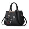 Bolso de Mujer Transfronterizo 2025 Nueva Moda Simple Personalizado Bolso de Hombro Cruzado Bordado Flor Mamá