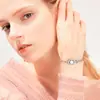 Popular Pulsera de Moda Color Oro Rosa Ocho Corazones y Ocho Flechas Pulsera de Circonita para Mujer Versátil Estilo Coreano Pulsera de Diamante al por Mayor