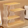 Organizador de vasos de agua para escritorio, portavasos pequeño para escritorios de oficina, estante de exhibición de varias capas para tazas de café y tazas de té en mesas de comedor