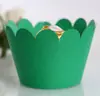 Forma de muffin estilo europeu para assar bolo de onda grande, copo de papel com filme glitter, borda prateada, copo de papel oco, atacado