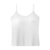 Camisola para mujer de mediana edad y anciana de talla grande con almohadilla para el pecho integrada modal para mamá top sin mangas para fondo primavera y verano