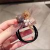 Lazo para el pelo con cristales estilo coreano para mujer, bonito lazo de cuero con cubierta, popular en Internet, estilo Mori simple, banda para el pelo, cuerda para el pelo, accesorios para el cabello