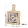 En stock Portavasos de Azulejo de Madera Maciza con Asa Aislamiento Térmico Salvamanteles Simple para Hogar de Madera Maciza para Mesa de Comedor Salvamanteles para Sopa y Arena