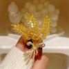 Broche de Espiga de Trigo Dorado de Alta Gama para Mujer, Pin Antiluz para Pecho, Accesorio para Traje, Abrigo, Chaqueta, Ramillete de Alta Gama
