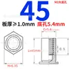 Acero al Carbono Galvanizado Remache de Presión para Agujero Ciego Tuerca de Presión Hexagonal Remache de Presión para Chapa Metálica Bso-3.5M3*-L Agujero Inferior 5.4