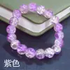Mercado nocturno escénico suministro caliente 10 mm doble color cuentas florales pulsera de cristal cuentas agrietadas pulsera de palomitas de maíz