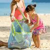 Bolsa de red grande para guardar juguetes de playa, bolsa de viaje para llevar al hombro, bolsa de red para guardar juguetes al aire libre para niños y adultos.