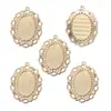 20*30 Diâmetro Interno Oval Renda Liga Pedra do Tempo Base Pingente Decorativo DIY Colar Chaveiro C144