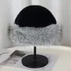 2025 Nuevo Etiquetado Transfronterizo Peluche Sombrero Mongol para Mujer Otoño e Invierno Cálido Sombrero Cubeta Imitación Piel de Zorro Sombrero de Pescador al por Mayor