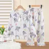 Pijama para Niña 2026 Nuevo Estilo Algodón Nube Manga Larga Primavera y Otoño Delgado Dulce Estilo Princesa Ropa de Casa para Niña