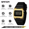 Reloj Electrónico Sanda Fiesta Cuadrada Estudiante Y2K Milenio Impermeable Luminoso de Pulsera Pantalla Digital Multifuncional Reloj de Exportación