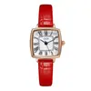 Gedi nicho Romano retro-estilo mujer estudiante impermeable patrón de bambú correa de cuero reloj de cuarzo decoración