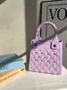 Bolsa Eva Transfronteiriça DIY Combinando Quadrado Pequeno Perfurado Bolsa de Armazenamento Impermeável Bolsa de Mão Cor de Doce Combinação Diária Estilo de Nicho