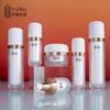 Productos de cuidado de la piel loción líquida esencia crema blanca de alta gama bomba dosificadora de plástico cosméticos línea hospitalaria de cuidado de la piel traje