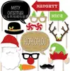Adereços de Natal Decorações de festa de Natal Arranjo para fotografia Jogos engraçados Adereços para fotos de Ano Novo