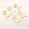 Botones de madera de Halloween decorativos para el festival de los fantasmas, virutas de madera, 10 por paquete