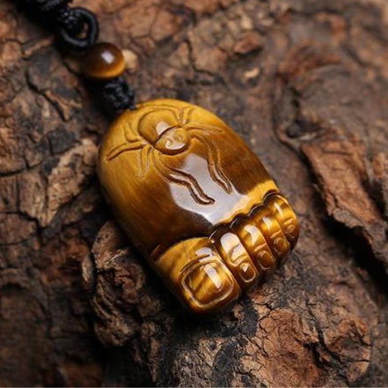 智贝详情图_14厂家金黄色虎眼石如意钱袋子吊坠男女款玉石知足