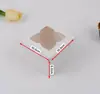 Embalagem de Caixa de Papel com Janela para Cupcake Estilo Novo Transfronteiriça Caixa para Sobremesa para Levar Caixa para Muffin Caixa para Assar Confeitaria Caixa para Torta de Ovos Atacado