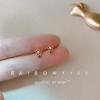 Brincos de Flor para Mulheres, Pequenos Brincos de Flor de Cristal de Gelo, Brincos de Flor com Zircônia Microincrustada Ins 2024 Novo Tendência Entrega