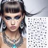 Pegatinas para labios de chica guapa, pegatinas para uñas, pegatinas para cejas, pegatinas para uñas, acrílico metálico galvanizado, diy, cuentas hemisféricas plateadas, pegatinas de diamantes, maquillaje facial para ojos