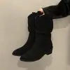 Botas de tacón alto para mujer 2026 otoño nuevo estilo Botas Martin primavera Botines Maillard botas de media caña color caqui para mujer