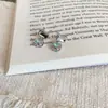 Azul Leite do Verão~Brincos Azul Bebê Doces e Frescos com Estrelas e Corações, Exquisitos Targuinhas de Esmalte