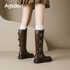 Botas Vaqueras Occidentales Augusden para Mujer 2026 Verano Botas Largas Marrones Viaje a Xinjiang Botas Melard Knight Otoño