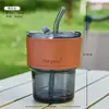 Presentes Promocionais Atacado Copos Duplos Copos de Vidro Copos de Água Copos de Bambu com Impressão de Logo e Tampas para Uso Doméstico Copos de Café