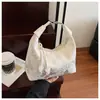 Nova Bolsa de Mão Pequena Estilo Chinês Nacional para Mulheres, Novo Design Verão 2025, Bolsa Transversal de Ombro Texturizada para o Dia a Dia, Estilo Dumpling