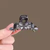 Pinza de Garra de Cristal con Pedrería Mariposa de Temperamento Versátil Coreana Nuevo Clip de Tiburón de Gama Alta Exquisito para Medio Recogido Accesorios para el Cabello