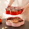 [Procesamiento Personalizado] Charola de Frutas Secas para Año Nuevo, Uso Doméstico, Caja de Frutos Secos para Mesa de Café de Sala, Caja de Dulces de Boda con Compartimentos Múltiples