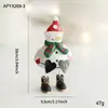 Pêndulos de Natal de Ferro Mais Vendidos no Exterior Pintados com Papai Noel Enfeites de Mesa Pêndulos Decorativos de Metal para Árvore de Natal
