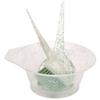 Pincel Tigela para Tintura de Cabelo Conjunto de Três Peças Colorido Perolado Transparente Pincel para Tingimento Cristal Glitter Cor Iluminadora Tigela para Pincel de Tintura de Cabelo