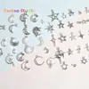 Pingente Estrela e Lua Acessórios DIY Peças de Liga Mista Pulseira com Recortes Contas para Colar Acessórios para Joias DIY