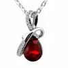 Joyería al por mayor Joyería coreana Collar bañado en plata Colgante lágrima de ángel Diamante de cristal austriaco Plateado
