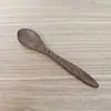 Cucharas de madera maciza sin pintura ni cera, cucharas y tenedores de madera de ala de pollo, cucharas de madera para adultos, cucharas mezcladoras de madera de ala de pollo, cucharas pequeñas de madera maciza, suministro al por mayor