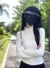 Ropa de Protección Solar de Seda de Hielo Fina de Corte Ajustado con Cuello Alto para Mujer 2026 Verano Top Deportivo Chaqueta Protectora UV Estilo Coreano