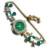 Reloj de pulsera extraíble para mujer, con diseño explosivo de flores, mariposas, hojas y diamantes, de cuarzo, con ajuste libre.