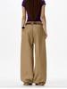 Pantalones Rectos de Línea A Estilo Retro Americano Yongfang para Hombres y Mujeres, Ajustados, Simples, Corte con Puntada de Contorno Tridimensional, Pantalones Casuales Sueltos