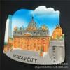 Boutique Ciudad de Roma China Vaticano souvenir turístico imán de nevera resina pintada a mano exquisita de alta gama regalo