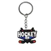 Popular Colgante Llavero para Mochila de Hockey sobre Hielo Colgante Pegamento Suave de PVC Joyería DIY Llavero Pequeño Regalo