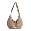 Bolso cruzado de moda estilo coreano, Bolso de hombro versátil de espiga para el día a día, Bolso tote de gran capacidad, Bolso portátil para axila para mamás
