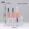 Tubo Irregular de Batom Líquido com Ponta Dupla para Corretivo 7ml Tubo de Batom Líquido para Delineador Gloss para Lábios Lama Labial Material de Embalagem Tubo Vazio