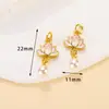 Cobre Chapado en Oro de 18 Quilates Estilo Chino Tradicional Colgante de Gota de Oro para Manualidades Accesorios de Joyería Cuentas Espaciadoras para Collares Materiales